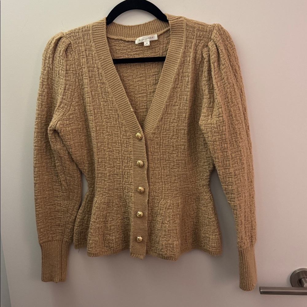 Tan Button-Up Cardigan